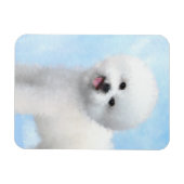 Bichon Frise-schildering - Cute Original Dog Art Magneet (Horizontaal)