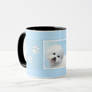 Bichon Frise-schildering - Cute Original Dog Art Mok