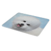 Bichon Frise-schildering - Cute Original Dog Art Snijplank (Hoek)