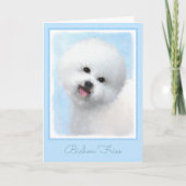 Bichon Frise-schildering - Kute Original Dog Art Kaart (Voorkant)