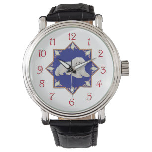 Bichon Frise Seashells Horloge