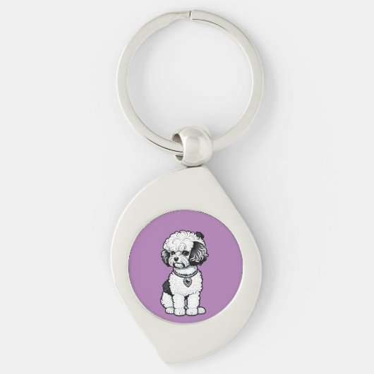 Bichon Frise Sleutelhanger (Voorkant)
