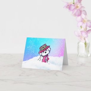 Bichon Frise Sneeuwwinter Kaart