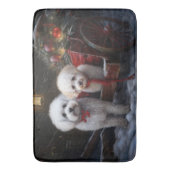 Bichon Frise Snowy Sleigh Kerst Decor Badmat (Voorkant Verticaal)