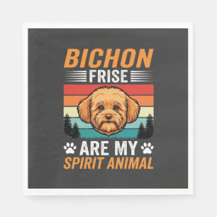 Bichon Frise Spirit Dier Retro Hond Servet