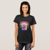 Bichon Frise Synthwave 80s Retrowave Aesthetic  2 T-shirt (Voorkant volledig)
