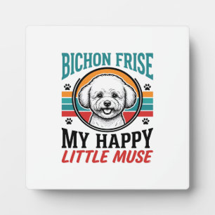 Bichon Frise T-shirt Vintage Spirit Honden Kunst_1 Fotoplaat