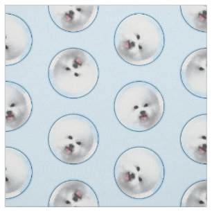 Bichon Frise Tenerife Schilderij Witte Schattigee Stof
