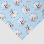 Bichon Frise Tenerife Schilderij Witte Schattigee  Tissuepapier (Detail)