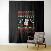 Bichon Frise Ugly met kerst Wandkleed (In situ)