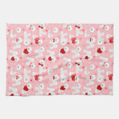 Bichon Frise Valentijn Pattern Theedoek (Horizontaal)