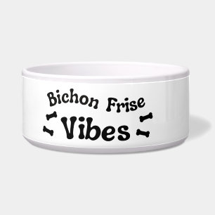 Bichon Frise Vibes Keramische Dog Bowl Voerbakje