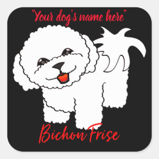 Bichon Frise Vierkante Sticker