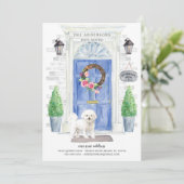 Bichon Frise Voorste deur Bewegende Aankondiging (Staand voorkant)