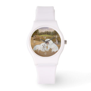 Bichon Frise Zeilboten Horloge
