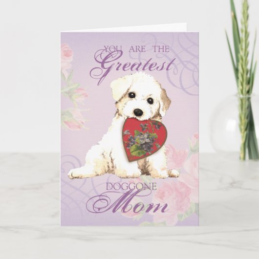 Bichon Heart mama Kaart (Voorkant)