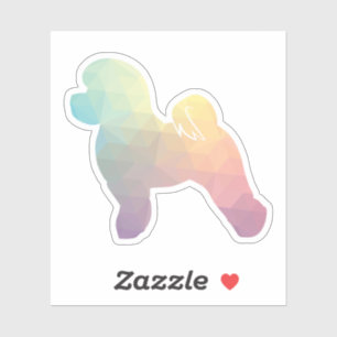 Bichon Hondenras Geo Silhouette Pastel Sticker