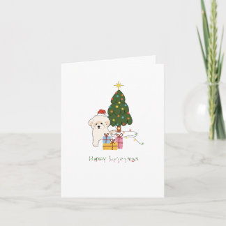 Bichon Kerstkaart Feestdagen Kaart