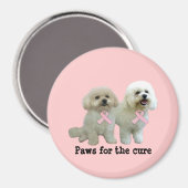 Bichon Magnet sur le cancer du sein (Recto/Verso)