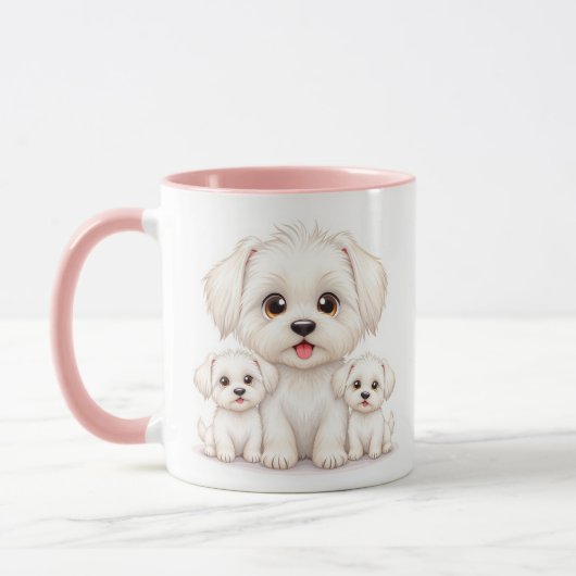 Bichon Maltese Family Mug - Cadeau adorable pour c (Gauche)