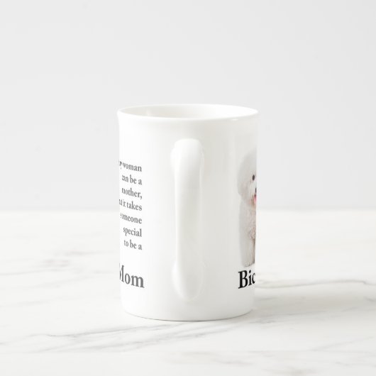 Bichon Mom Bone China Mok (Achterkant)