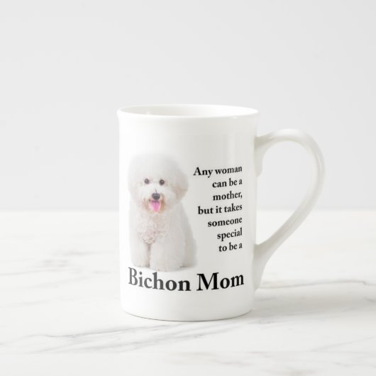 Bichon Mom Bone China Mok (Rechts)