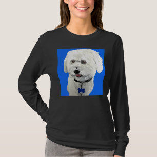 Bichon poedel blauw t-shirt