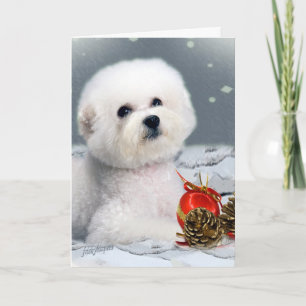 Bichon Seizoen Groeten Feestdagen Kaart