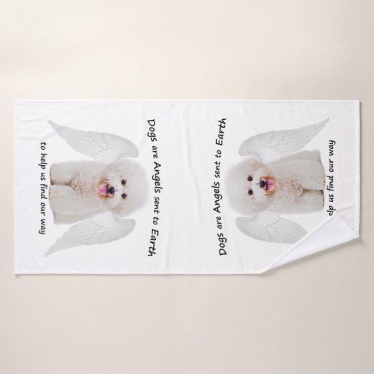 Bichons sont Angels serviette de bain (Serviette de bain)