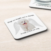 Bichons sont ensemble de dessous de verre d'anges (Côté gauche)