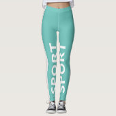 Bichromatische verticale Waterverf met portierband Leggings (Voorkant)