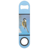 Bickadee sur la peinture d'alimentation - Oiseaux (Devant)