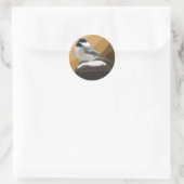 Bickadee Sur Un Sticker Post (Sac)