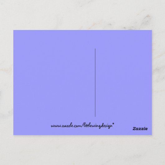 Bicolor Larkspur Briefkaart (Achterkant)