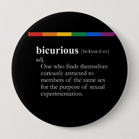 BICURIOUS RONDE BUTTON 4,0 CM (Voorkant)