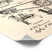 Bicycle 1890 Patent Art - Oude poster (Hoek)