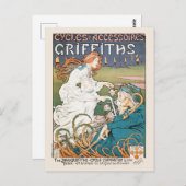  Bicycle Adverteren Poster Frankrijk 1898 Briefkaart (Voorkant / Achterkant)