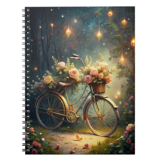 Bicycle and Flowers Notitieboek (Voorkant)