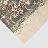 Bicycle  Antiek oud rood beige Rustig Tissuepapier (Detail)