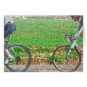 Bicycle Art, 2 cyclistes et Arrière - plan vert