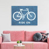  Bicycle Azure Blue Art Canvas Afdruk (Insitu (Woonkamer))