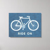 Bicycle Azure Blue Art Canvas Afdruk (Voorkant)
