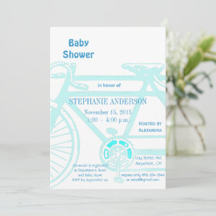  Bicycle Baby Boy Shower-uitnodigingen Kaart