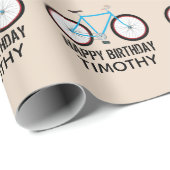 Bicycle Bike Design Birthday - aangepaste naam Cadeaupapier (Rol Hoek)