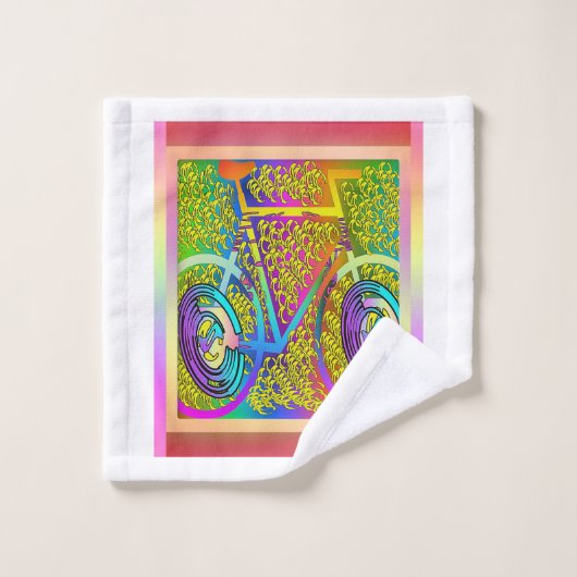 Bicycle Bike Poly Cotton Bad Handdoek (Wasdoekje)