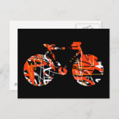 bicycle - biking + bike briefkaart (Voorkant / Achterkant)