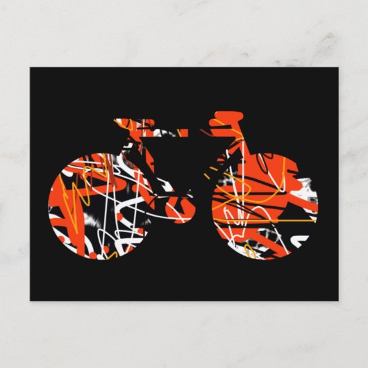 bicycle - biking + bike briefkaart (Voorkant)