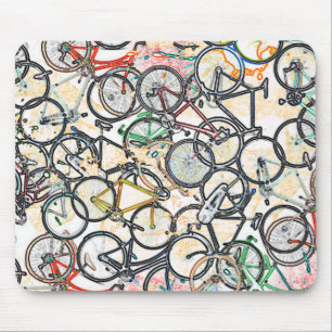 bicycle - biking + bike muismat