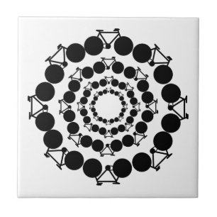 bicycle - biking + bike tegeltje