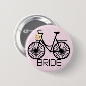 Bicycle Bride Tshirts en Gifts Ronde Button 5,7 Cm (Voorkant /achterkant)